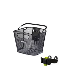 CESTA CON ASA DELANTERO BASIL BOLD CON SOPORTE KF ACERO NEGR