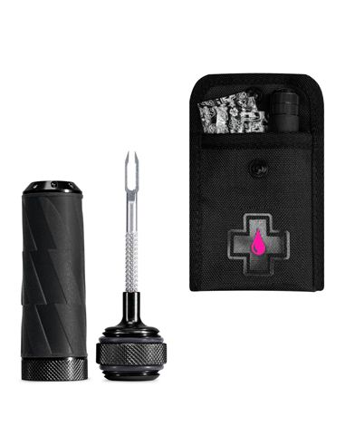 KIT CAPSULA MECHAS REPARACION TUBELESS MUC-OFF ALUMINIO NEGR