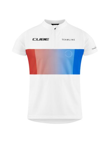 12444 - CUBE TEAMLINE TRIKOT ROOKIE KURZARM WHITE BLUE XS