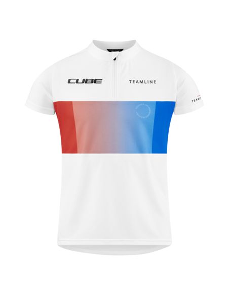 12444 - CUBE TEAMLINE TRIKOT ROOKIE KURZARM WHITE BLUE XS